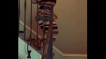 The sexy girl dazzles everyone with her slow gait