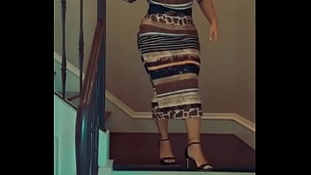 The sexy girl dazzles everyone with her slow gait