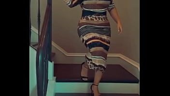 The sexy girl dazzles everyone with her slow gait