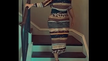 The sexy girl dazzles everyone with her slow gait