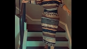 The sexy girl dazzles everyone with her slow gait