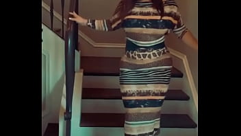 The sexy girl dazzles everyone with her slow gait