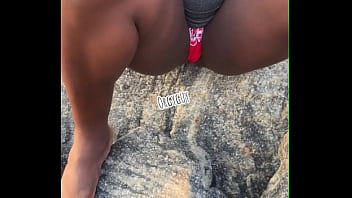Beach pussy flashing