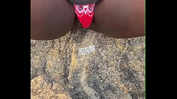 Beach pussy flashing