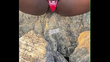 Beach pussy flashing