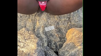 Beach pussy flashing