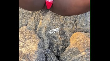 Beach pussy flashing
