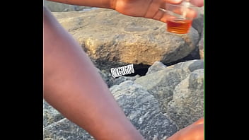 Beach pussy flashing