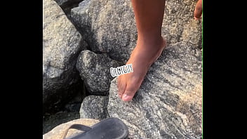 Beach pussy flashing