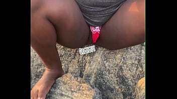 Beach pussy flashing