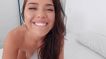 Beautiful british slut with pink pussy gets cum o the mouth