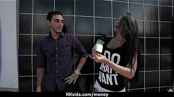 Sexy teen nails her butt on hard dick for cash 19