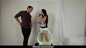 Sexy teen nails her butt on hard dick for cash 19