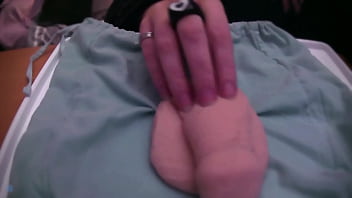 Playing with a very soft and limp fake cock no audio