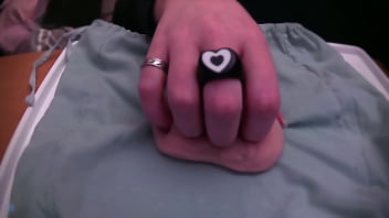 Playing with a very soft and limp fake cock no audio