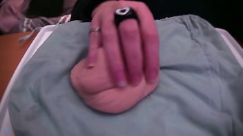 Playing with a very soft and limp fake cock no audio