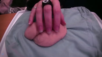 Playing with a very soft and limp fake cock no audio
