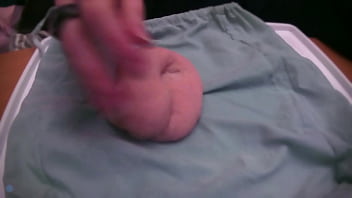 Playing with a very soft and limp fake cock no audio