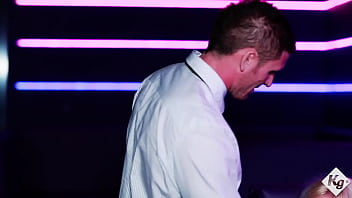 Flirtatious slut lou lou petite fucks her bf & the barman in the nightclub