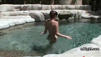 Busty girl fucks and sucks a huge black monster cock