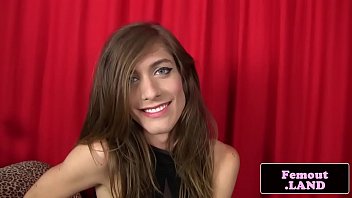 Trap Lingerie Model Wanks Her Cock thumbnail