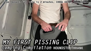 My first pissing clip camping compilation