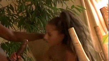 Skinny teen takes a monster black cock