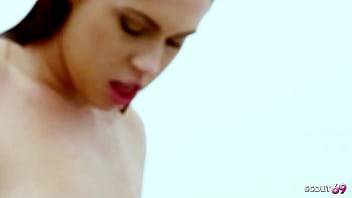 Tanned Milf With Saggy Natural Tits And Bushy Vagina Seduce Blonde Pale White Skin Under Shower To Intense Lesbian Sex thumbnail