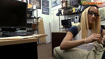 Tight blonde with glasses railed hard