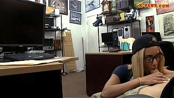 Tight blonde with glasses railed hard