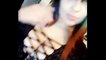 Showing off her tits