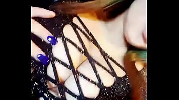 Showing off her tits