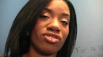 Incredible ebony teen blowjob gloryhole audition 21