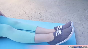 Sporty stepsister gets taboo fucked pov style