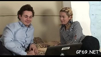 Senseless pounding of a chaste slit by two wild studs