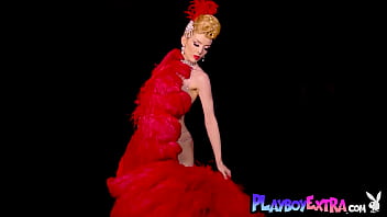 Petite big titted milf blondie posing nude for playboy