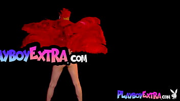 Petite big titted milf blondie posing nude for playboy