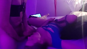 Blonde takes it deep in her throat