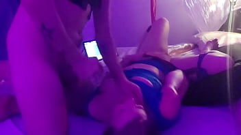 Blonde takes it deep in her throat