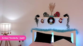 Camster amber tenderly brunette maid gets dirty in the bedroom with her toys and fingers