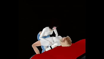 Lesbianas calientes besandose y frotandose en antro