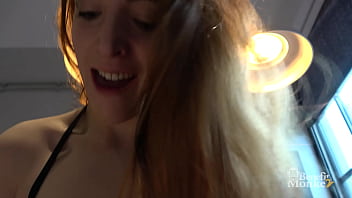 Liz rainbow the blue eyed beauty enjoys every last drop in her mouth