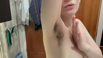 Shaving my hairy armpits