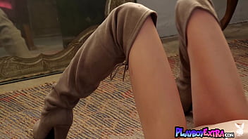 Petite red teen diva practicing for her next photoshoot session