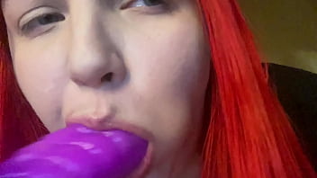 So much spit dragon dildo blowjob