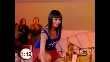 Upskirt fun on a tv show as hot babes in miniskirts are encouraged to surf