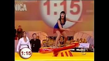 Upskirt fun on a tv show as hot babes in miniskirts are encouraged to surf