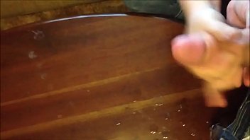 Amateur strokes his cock to a huge orgasm cumshot