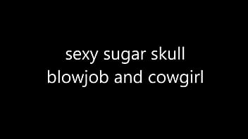 Ginger paris blowjob & cowgirl style with dildo