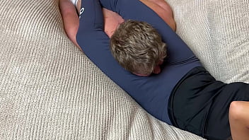 Front headscissors weak slave got humiliated